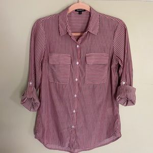 Express Striped City Shirt - XS